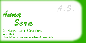 anna sera business card